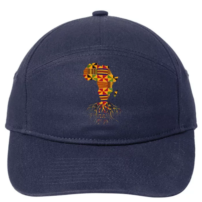 Cool Africa Map Traditional Kente Cloth African Roots 7-Panel Snapback Hat