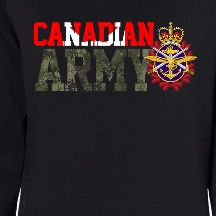 Canadian Army Military Veteran Womens California Wash Sweatshirt