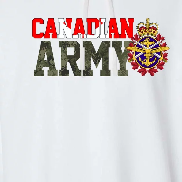 Canadian Army Military Veteran Garment-Dyed Fleece Hoodie