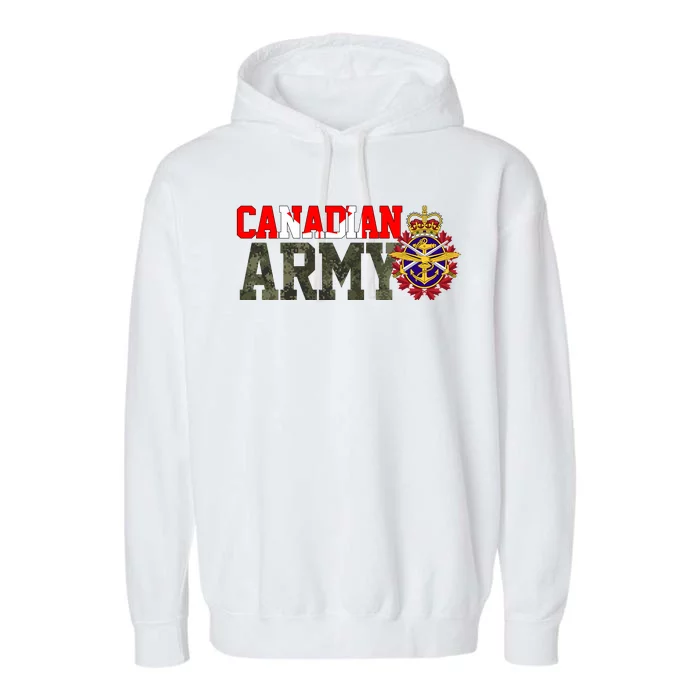 Canadian Army Military Veteran Garment-Dyed Fleece Hoodie