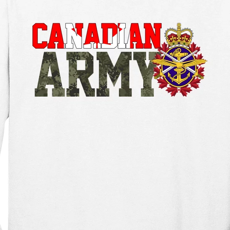 Canadian Army Military Veteran Long Sleeve Shirt