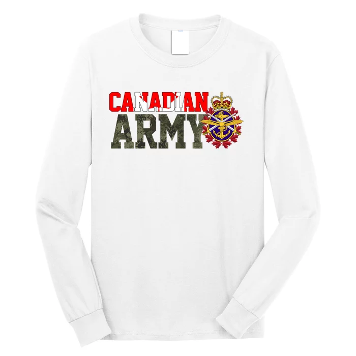 Canadian Army Military Veteran Long Sleeve Shirt