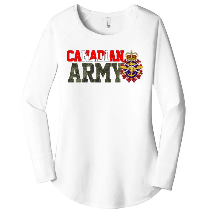 Canadian Army Military Veteran Women's Perfect Tri Tunic Long Sleeve Shirt