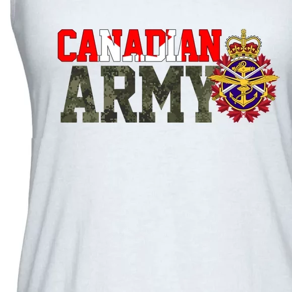 Canadian Army Military Veteran Ladies Essential Flowy Tank