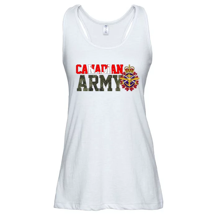 Canadian Army Military Veteran Ladies Essential Flowy Tank