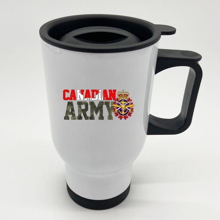 Canadian Army Military Veteran Front & Back Stainless Steel Travel Mug