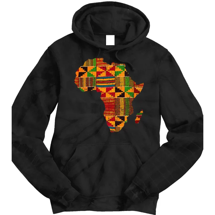 Cool Africa Map Kente Cloth Gift For African Lover Tie Dye Hoodie