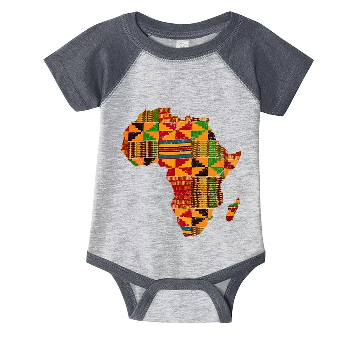 Cool Africa Map Kente Cloth Gift For African Lover Infant Baby Jersey Bodysuit