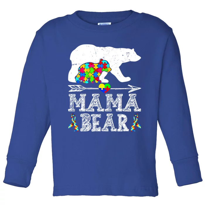 Cute Autism Mama Bear Awareness Family Lover Gift Toddler Long Sleeve Shirt