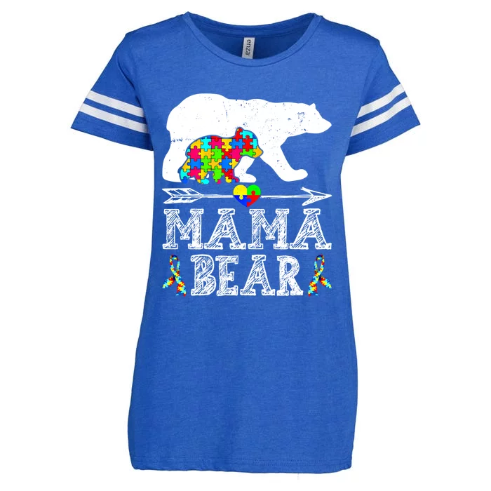 Cute Autism Mama Bear Awareness Family Lover Gift Enza Ladies Jersey Football T-Shirt