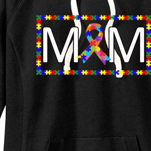 Cute Autism Mom Autism Awareness Puzzle Pieces Women's Fleece Hoodie