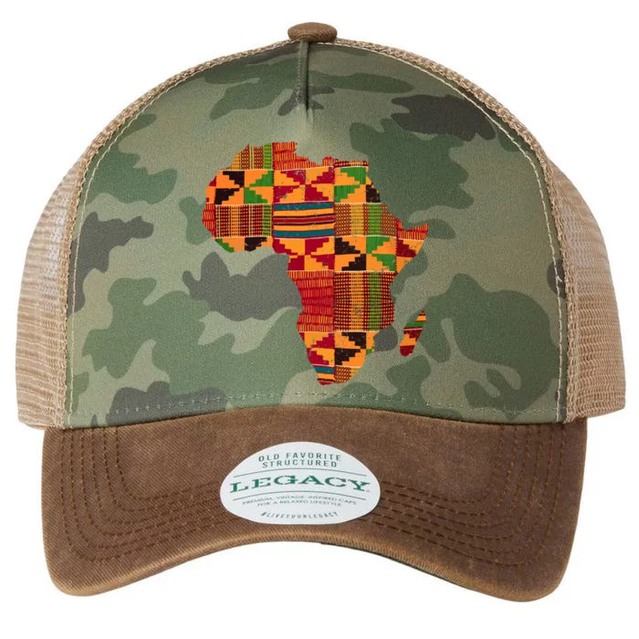 Cool Africa Map Kente Cloth Gift For  Wo African Lover Legacy Tie Dye Trucker Hat