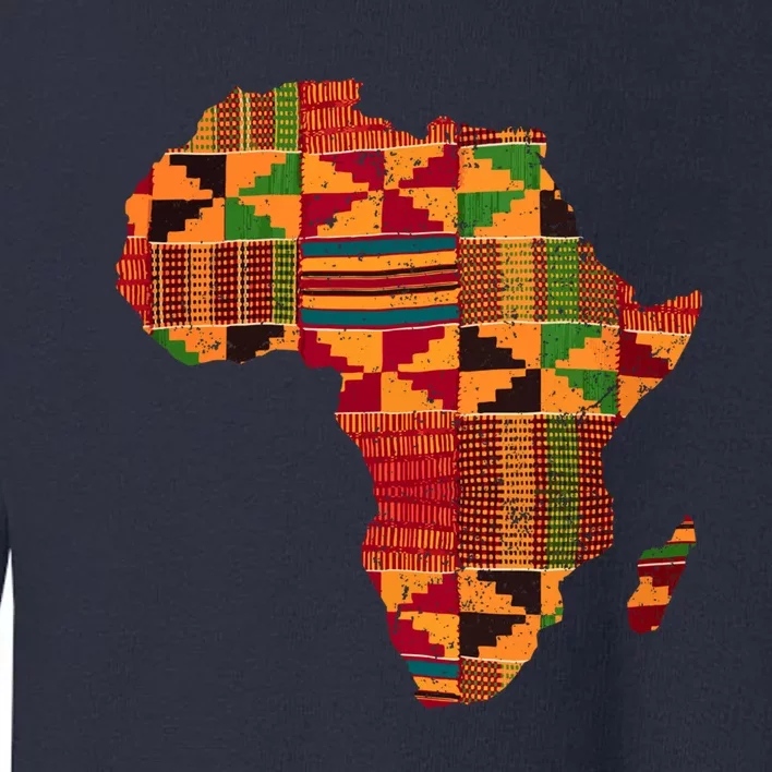 Cool Africa Map Kente Cloth Gift For  Wo African Lover Toddler Sweatshirt