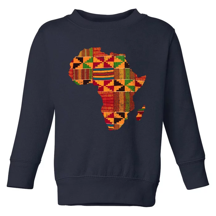 Cool Africa Map Kente Cloth Gift For  Wo African Lover Toddler Sweatshirt