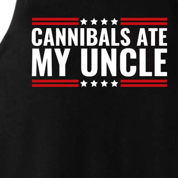 Cannibals Ate My Uncle Joe Biden Political Satire Trump 2024 Ladies Tri-Blend Wicking Tank