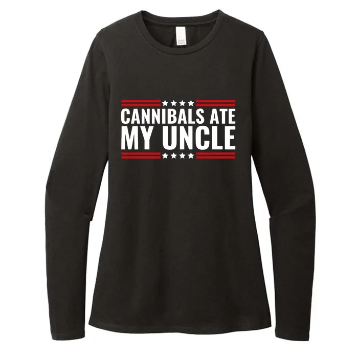 Cannibals Ate My Uncle Joe Biden Political Satire Trump 2024 Womens CVC Long Sleeve Shirt