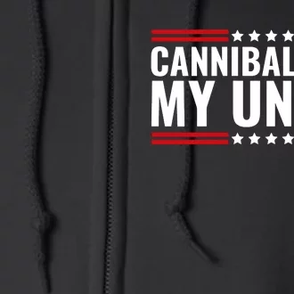 Cannibals Ate My Uncle Joe Biden Political Satire Trump 2024 Full Zip Hoodie