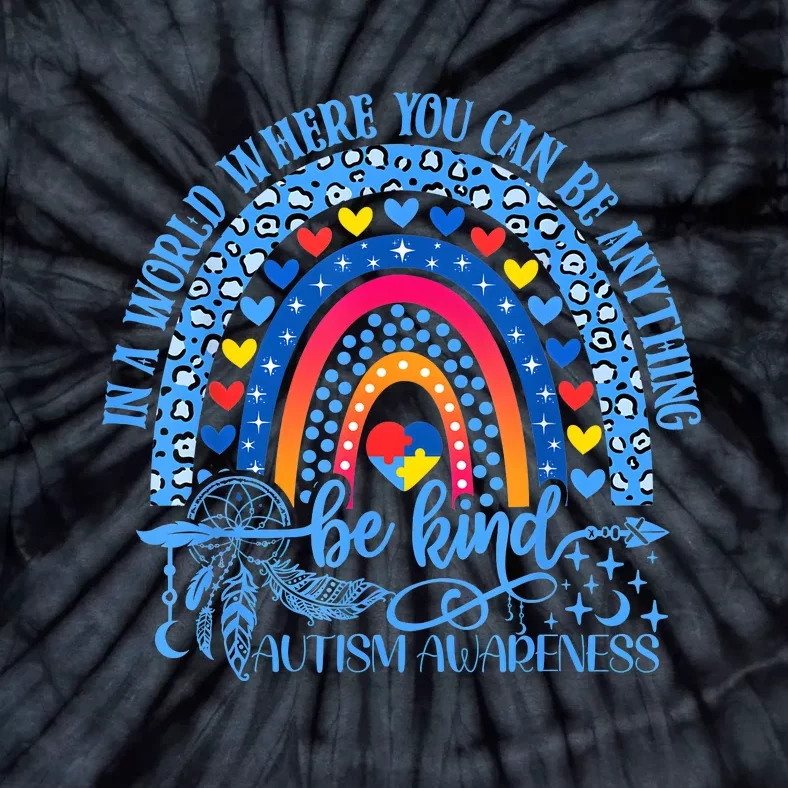 Cute Autism Mom Autism Awareness Be Kind Support Tie-Dye T-Shirt