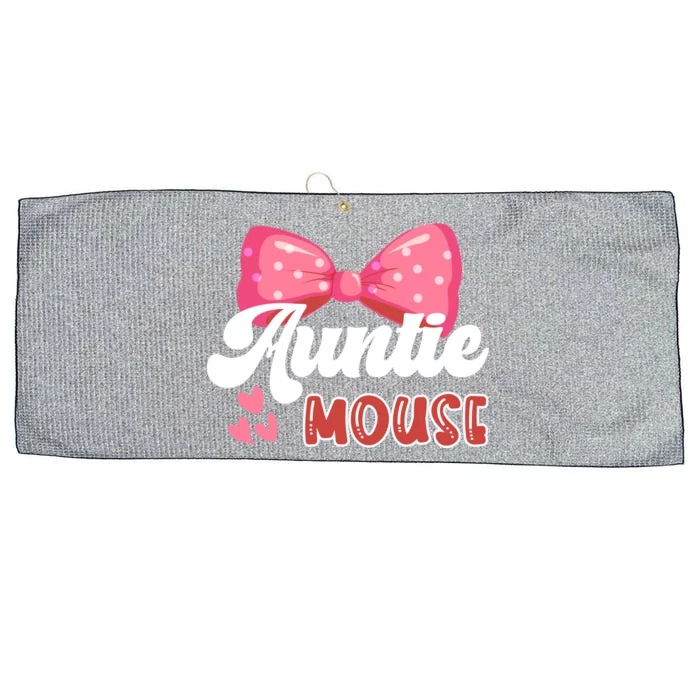 Cute Auntie Mouse Nephew Niece Aunt Meaningful Gift Large Microfiber Waffle Golf Towel