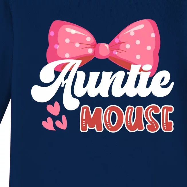 Cute Auntie Mouse Nephew Niece Aunt Meaningful Gift Baby Long Sleeve Bodysuit