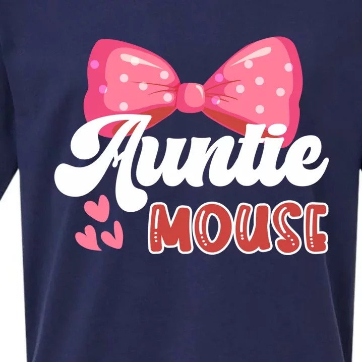 Cute Auntie Mouse Nephew Niece Aunt Meaningful Gift Sueded Cloud Jersey T-Shirt