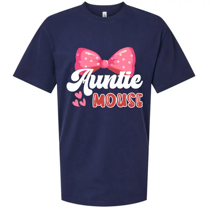 Cute Auntie Mouse Nephew Niece Aunt Meaningful Gift Sueded Cloud Jersey T-Shirt