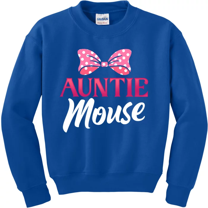 Cute Auntie Mouse Niece Nephew Aunt Gift Kids Sweatshirt