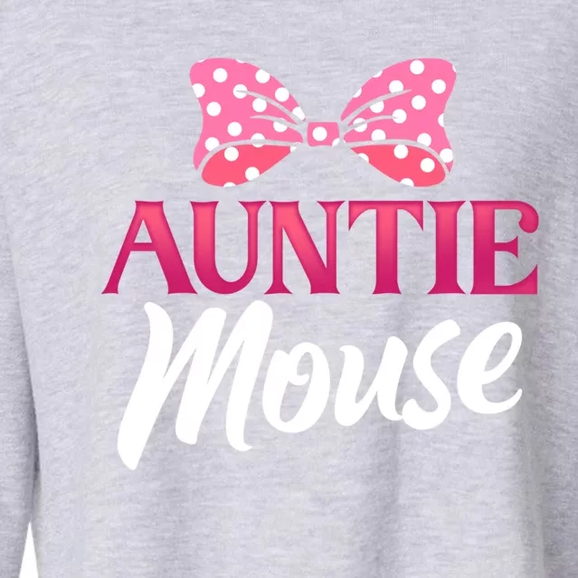 Cute Auntie Mouse Niece Nephew Aunt Gift Cropped Pullover Crew