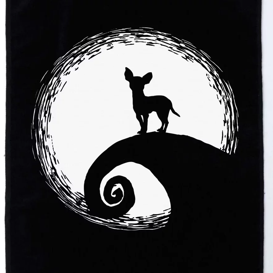 Chihuahua And Moon Halloween Funny For Dog Lover Platinum Collection Golf Towel