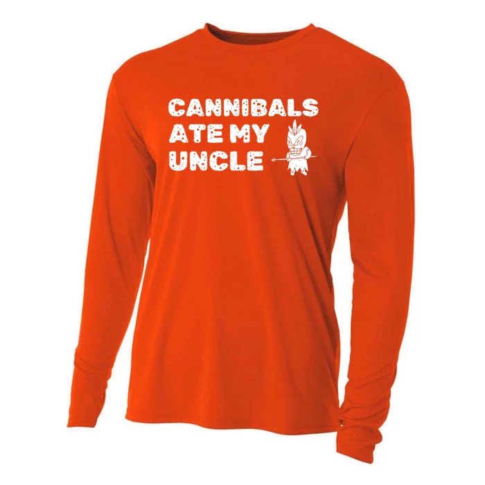 Cannibals Ate My Uncle Joe Biden Political Satire Trump 2024 Cooling Performance Long Sleeve Crew