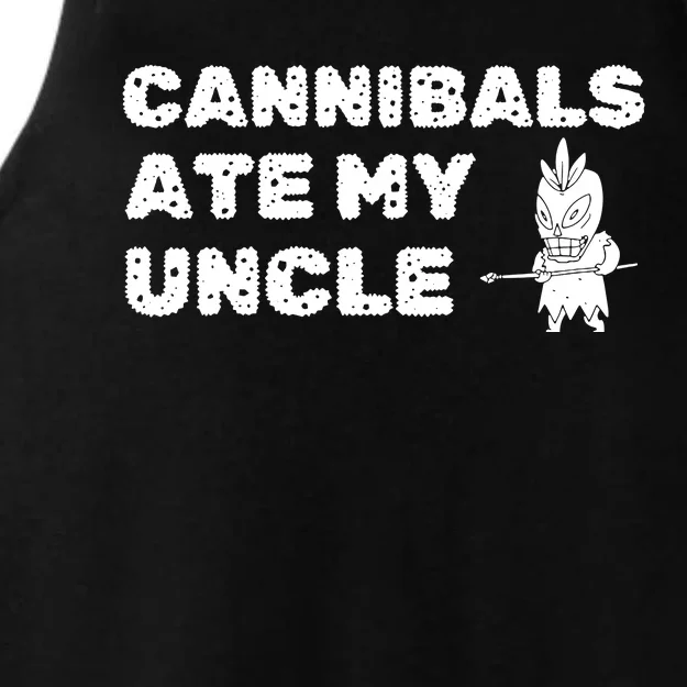 Cannibals Ate My Uncle Joe Biden Political Satire Trump 2024 Ladies Tri-Blend Wicking Tank