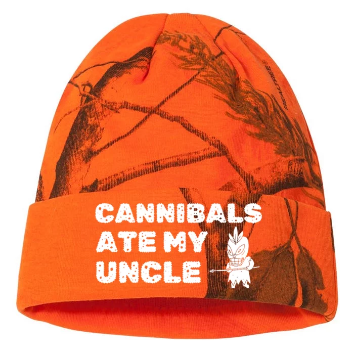 Cannibals Ate My Uncle Joe Biden Political Satire Trump 2024 Kati - 12in Camo Beanie