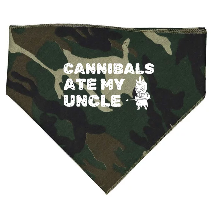 Cannibals Ate My Uncle Joe Biden Political Satire Trump 2024 USA-Made Doggie Bandana