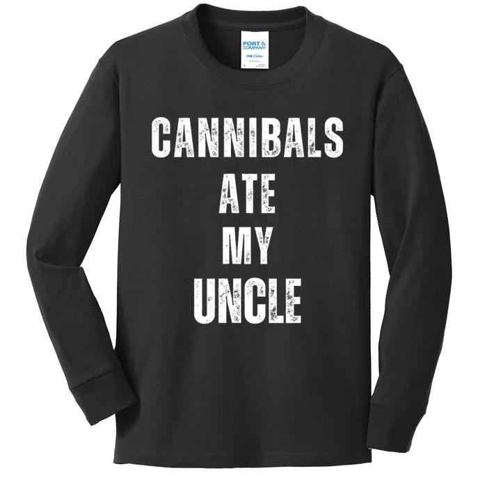 Cannibals Ate My Uncle Funny Joe Biden Kids Long Sleeve Shirt