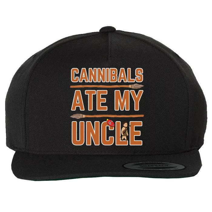 Cannibals Ate My Uncle Joe Biden Political Satire Trump 2024 Wool Snapback Cap