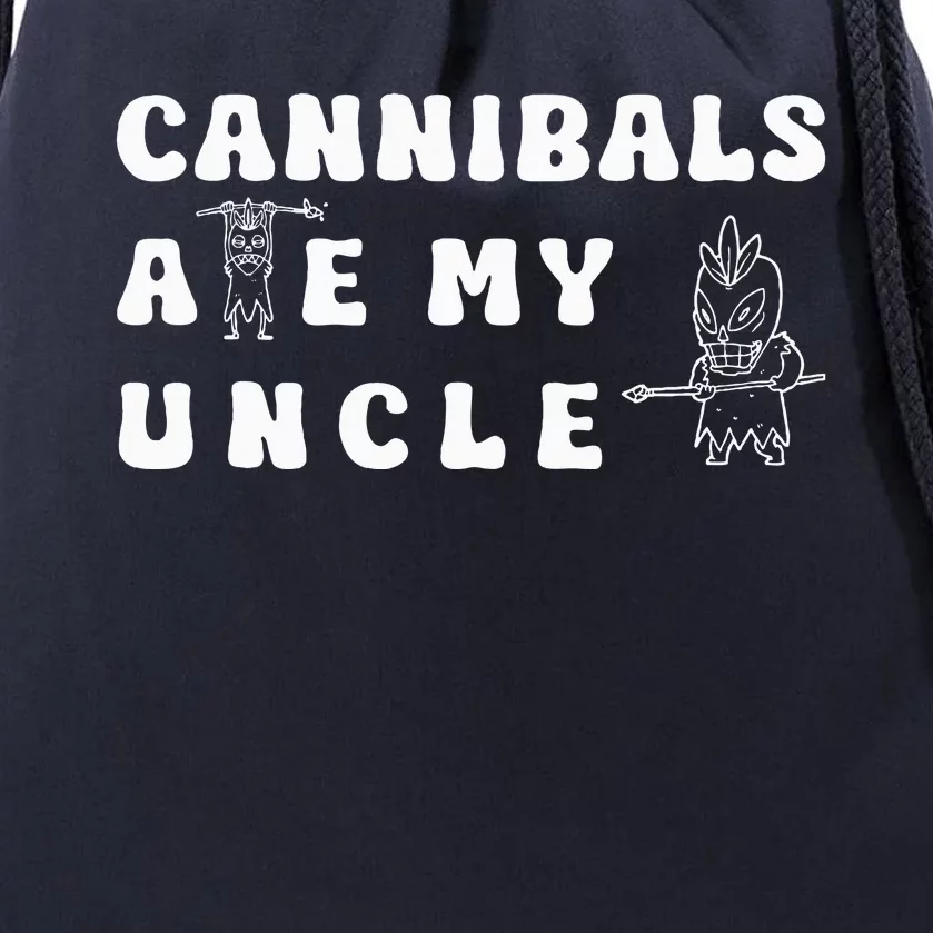 Cannibals Ate My Uncle .Png Drawstring Bag