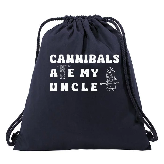 Cannibals Ate My Uncle .Png Drawstring Bag