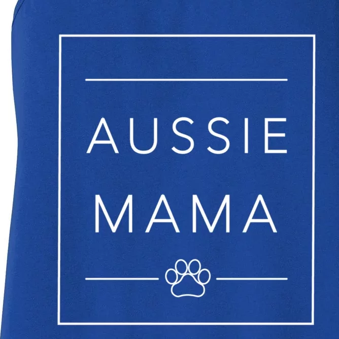 Cute Aussie Mom Crewneck Australian Shepherd Dog Mom Funny Gift Women's Racerback Tank