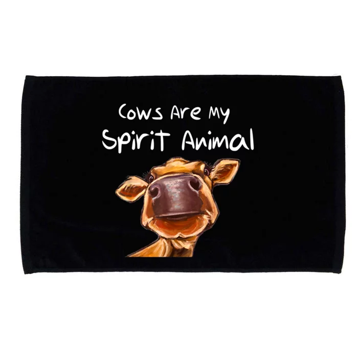 Cows Are My Spirit Animal Cute Cow Saying For Cow Lovers Microfiber Hand Towel