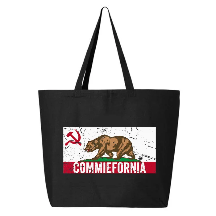 Commiefornia Anti Marxist Communist California Flag 25L Jumbo Tote