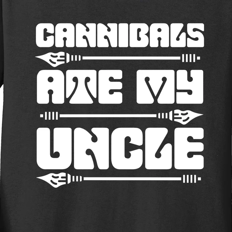 Cannibals Ate My Uncle Joe Biden Kids Long Sleeve Shirt