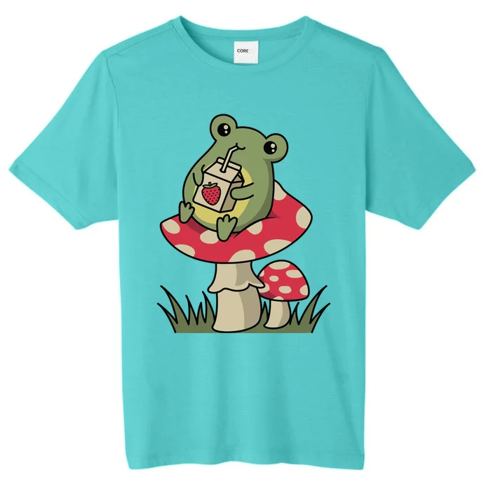 Cottagecore Aesthetic Mushroom Frog Goblincore Mycology ChromaSoft Performance T-Shirt