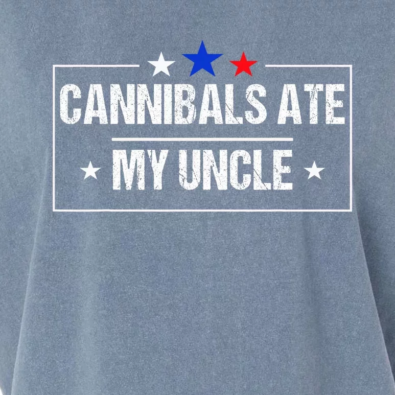 Cannibals Ate My Uncle Joe Biden Saying Funny Trump 2024 Garment-Dyed Women's Muscle Tee