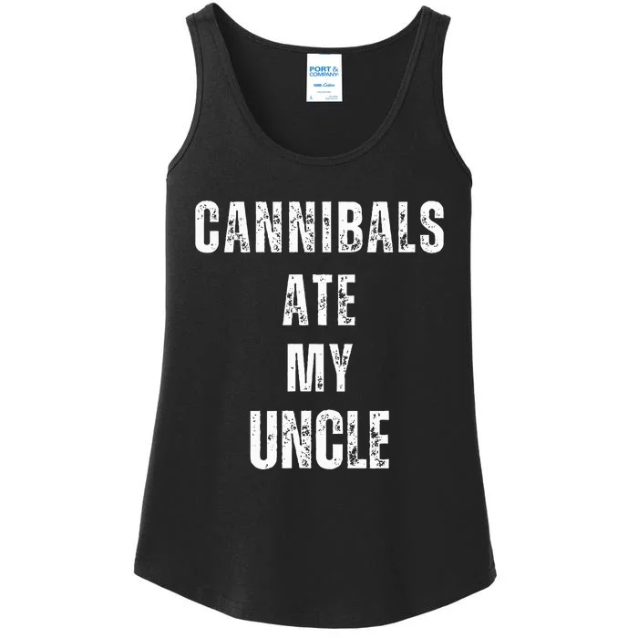 Cannibals Ate My Uncle Joe Biden Political Parody Ladies Essential Tank