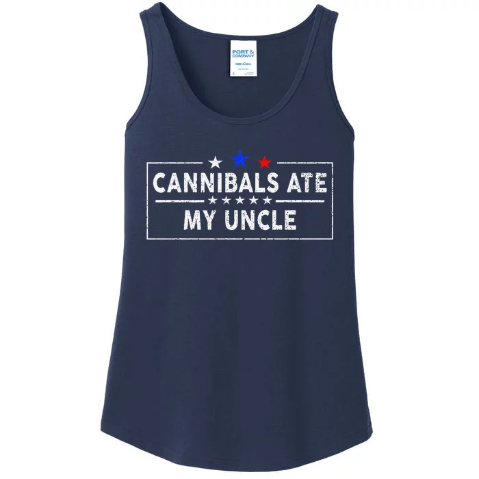 Cannibals Ate My Uncle Joe Biden Saying Funny Trump 2024 Ladies Essential Tank