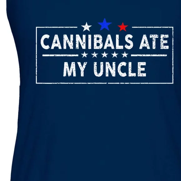 Cannibals Ate My Uncle Joe Biden Saying Funny Trump 2024 Ladies Essential Flowy Tank