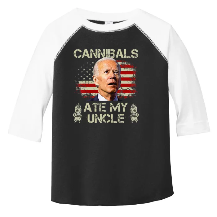 Cannibals Ate My Uncle Biden Trump Toddler Fine Jersey T-Shirt