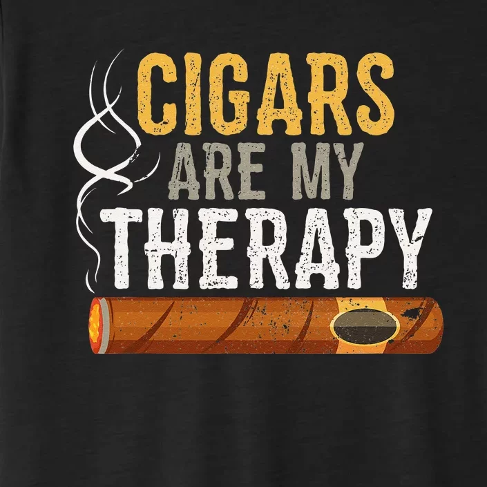 Cigars Are My Therapy Funny Humor Smoking Lover ChromaSoft Performance T-Shirt