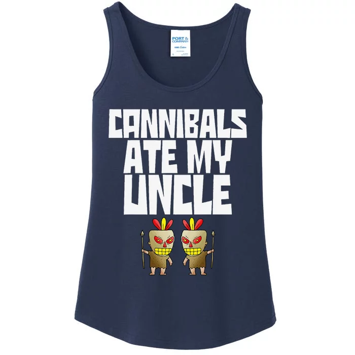 Cannibals Ate My Uncle Joe Biden Saying Funny Trump 2024 Ladies Essential Tank