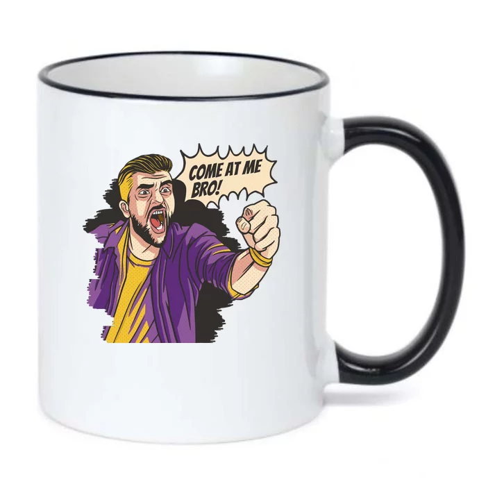 Come At Me Bro Comic Black Color Changing Mug